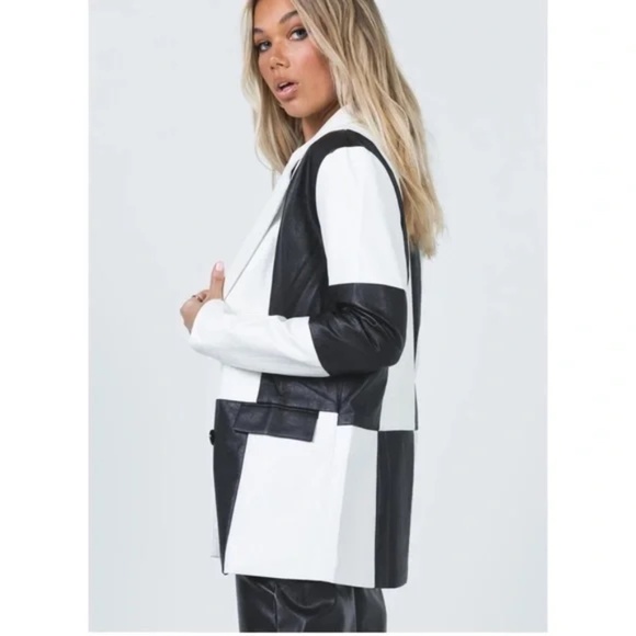 Princess Polly Black and White Blazer - Picture 3 of 4